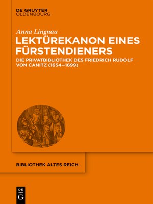 cover image of Lektürekanon eines Fürstendieners